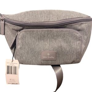 Vera Bradley Medium Heather Gray Belt Bag or Crossbody